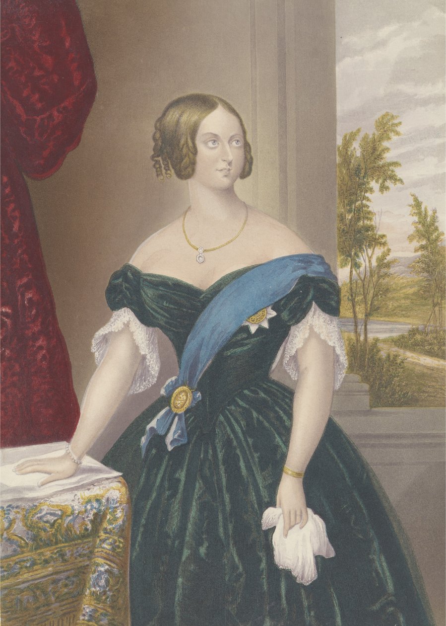 Drottning Victoria, ca 1860 (akvatint) av George Baxter