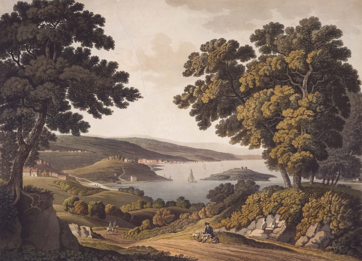 George Town och Federal City, eller City of Washington, 1801 (akvatint) av George Beck
