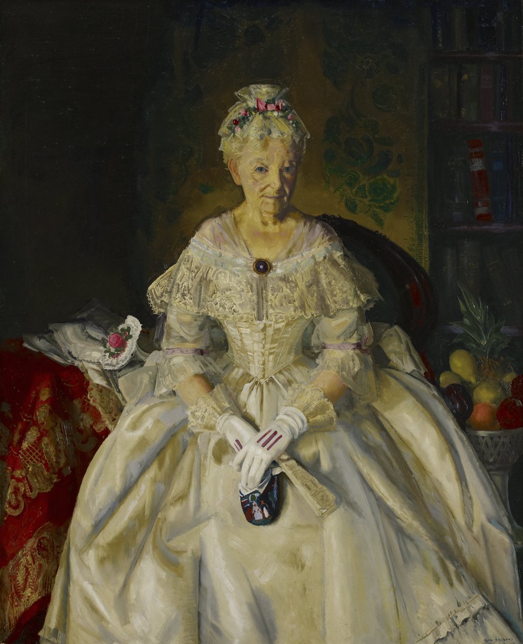 Mrs. T. in Cream Silk, No.2 av George Wesley Bellows