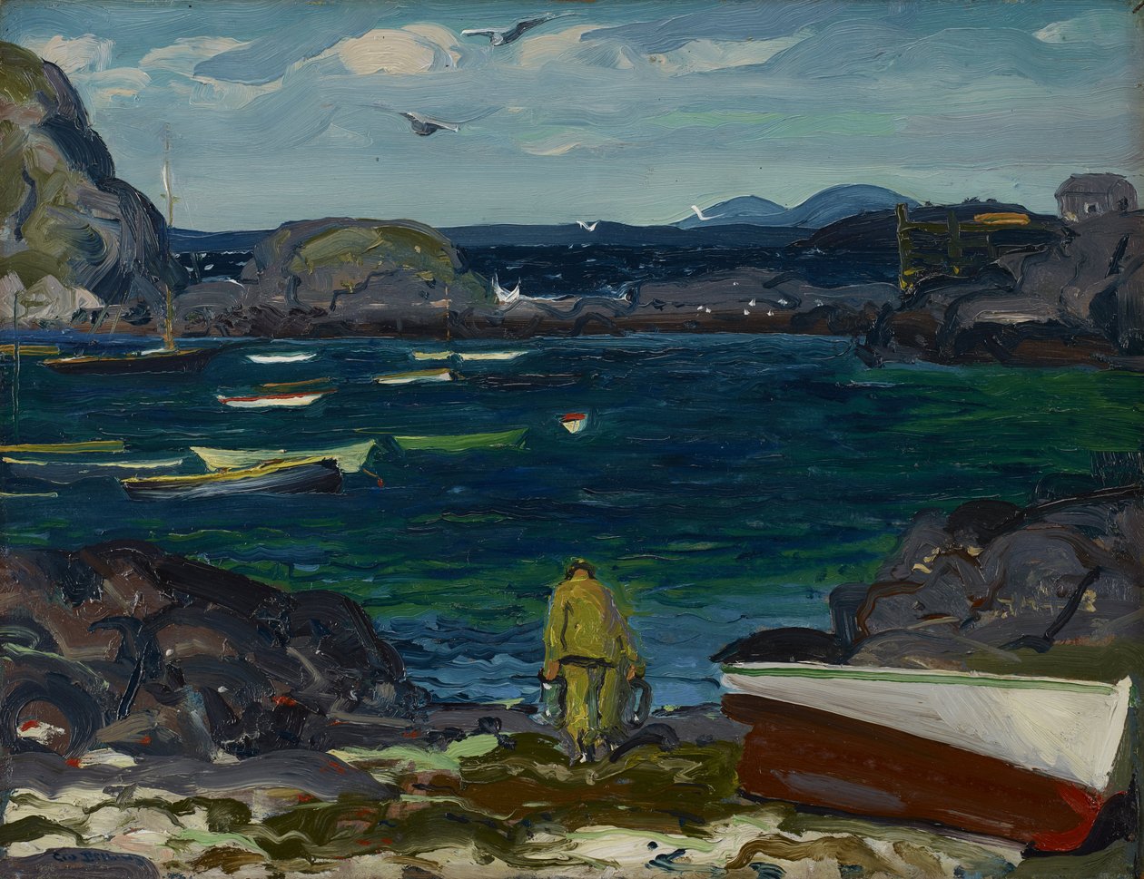The Harbor, Monhegan Coast, Maine av George Wesley Bellows