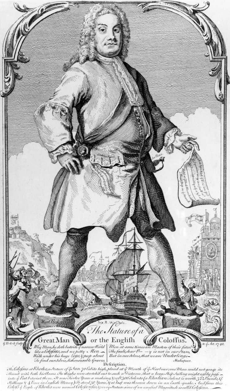 Den stora mannens storlek eller den engelska kolossen, 1740 av George Bickham