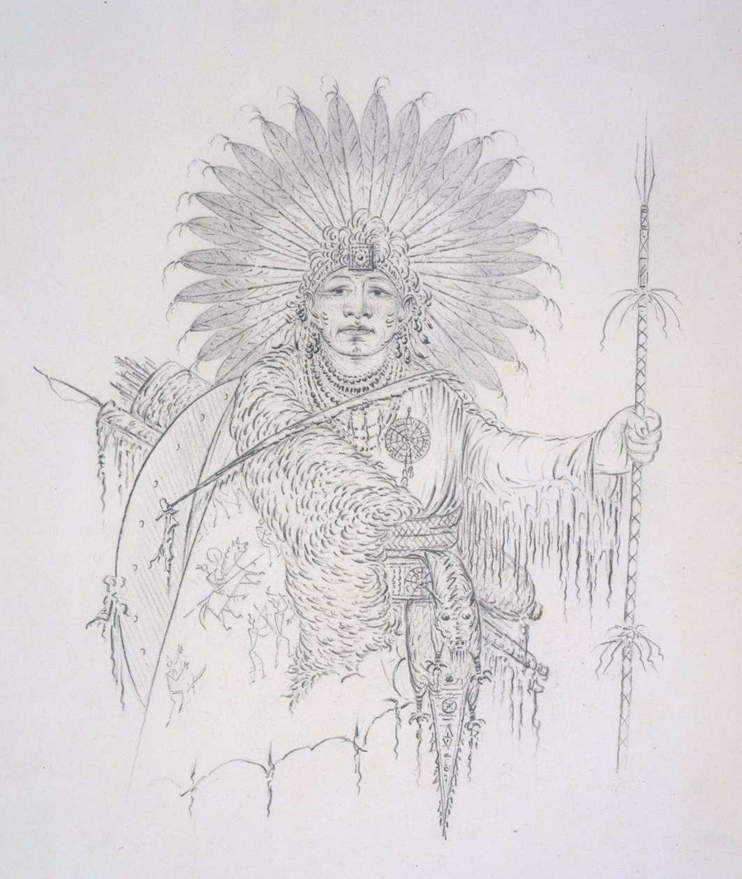 Ba-da-ah-chon-du (Han der springer over alle) 1852 sverige av George Catlin