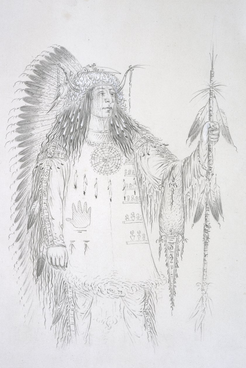 Mah-to-toh-pa (De fyra björnarna) 1852 av George Catlin