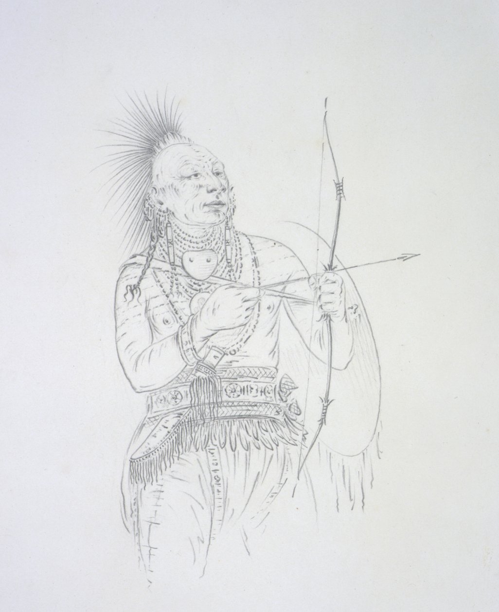 Meach-o-shin gaw (Den lilla vita björnen) 1852 av George Catlin