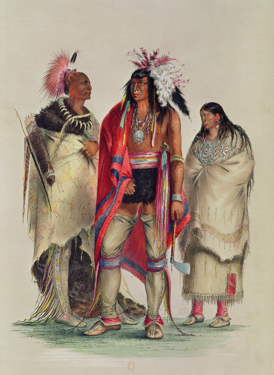 nordamerikanska indianer, ca 1832 av George Catlin