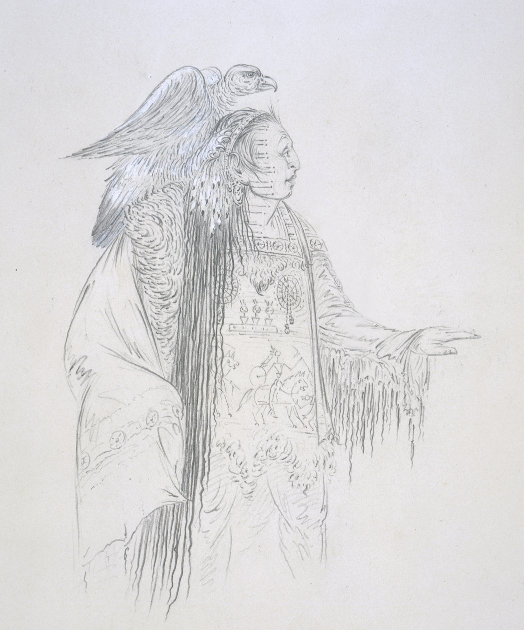 Pa-ris-ka-roo-pa (De två kråkorna) 1852 av George Catlin