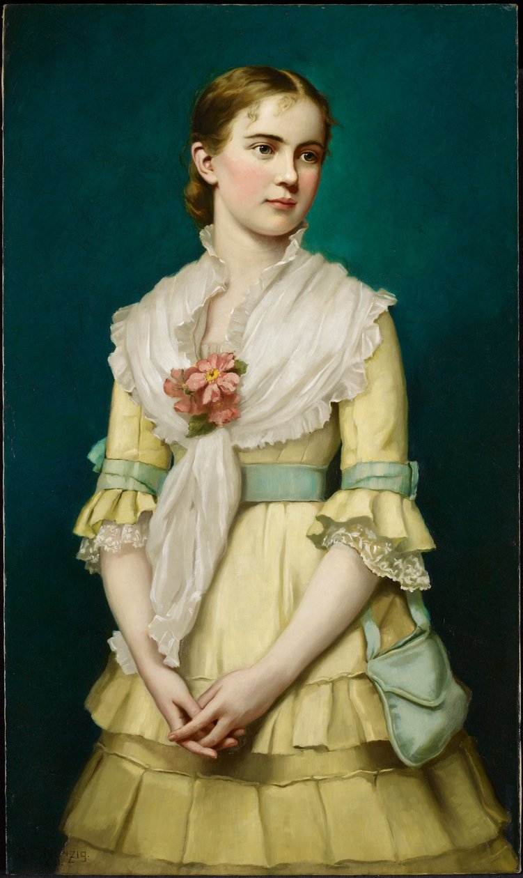 Porträtt av en ung flicka, 1881 av George Chickering Munzig