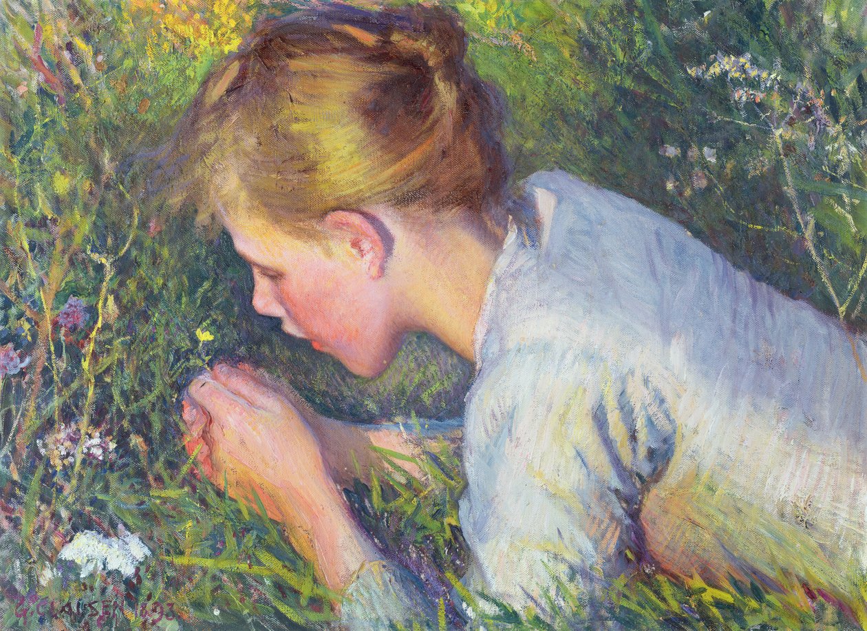 Fältets små blommor, 1895 av George Clausen