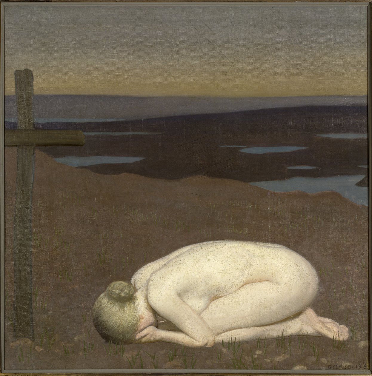 Youth Mourning av George Clausen