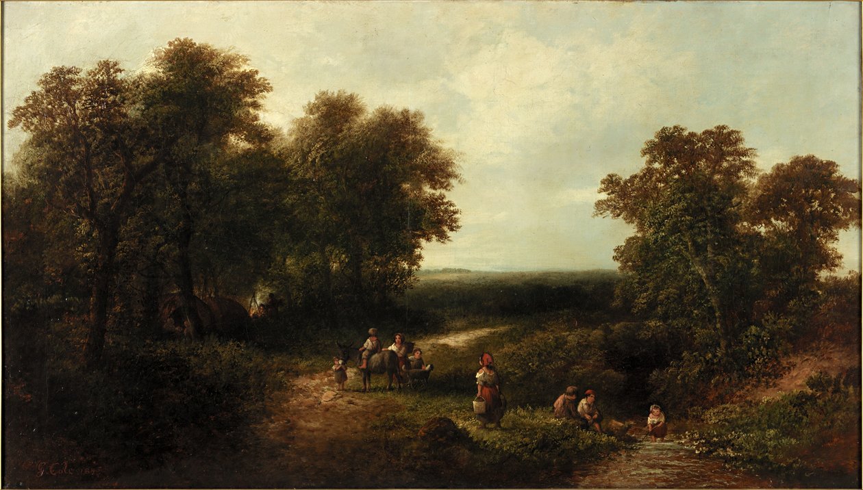 Landskap med figurer av George Vicat Cole