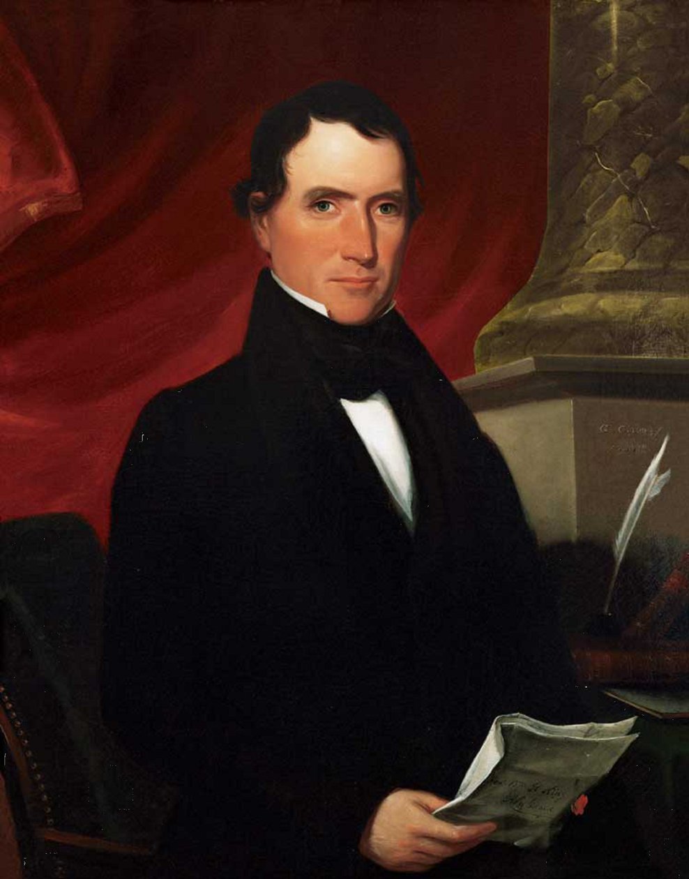 Olja på duk porträtt av William R. King av George Cooke