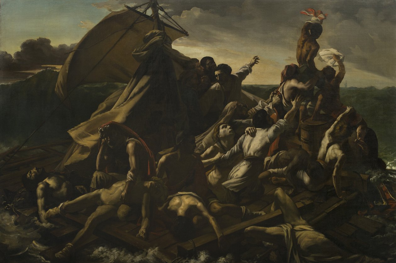 Medusas flotte, efter Theodore Gericault, 1830 (olja på linne) av George Cooke