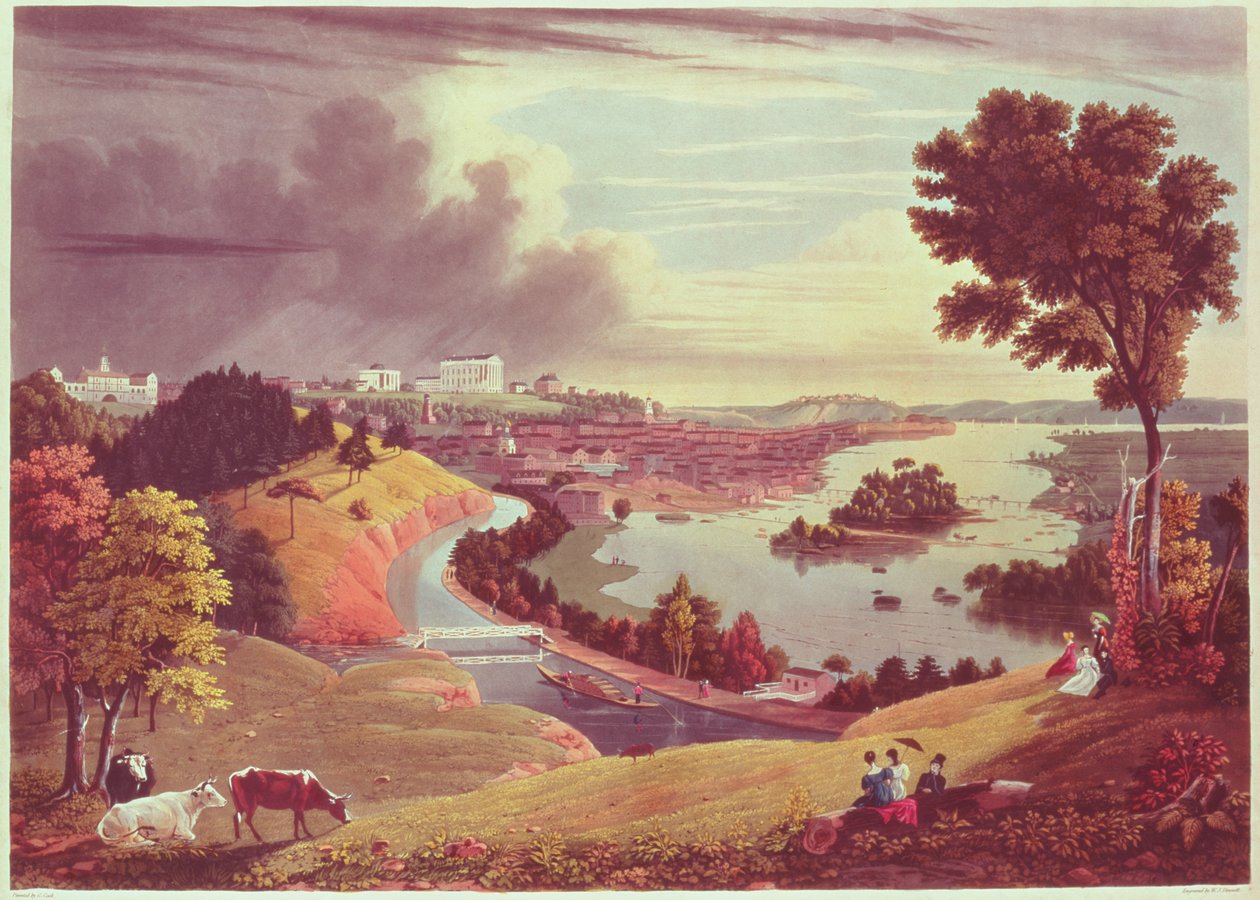 Richmond, Virginia, graverad av William James Bennett av George Cooke