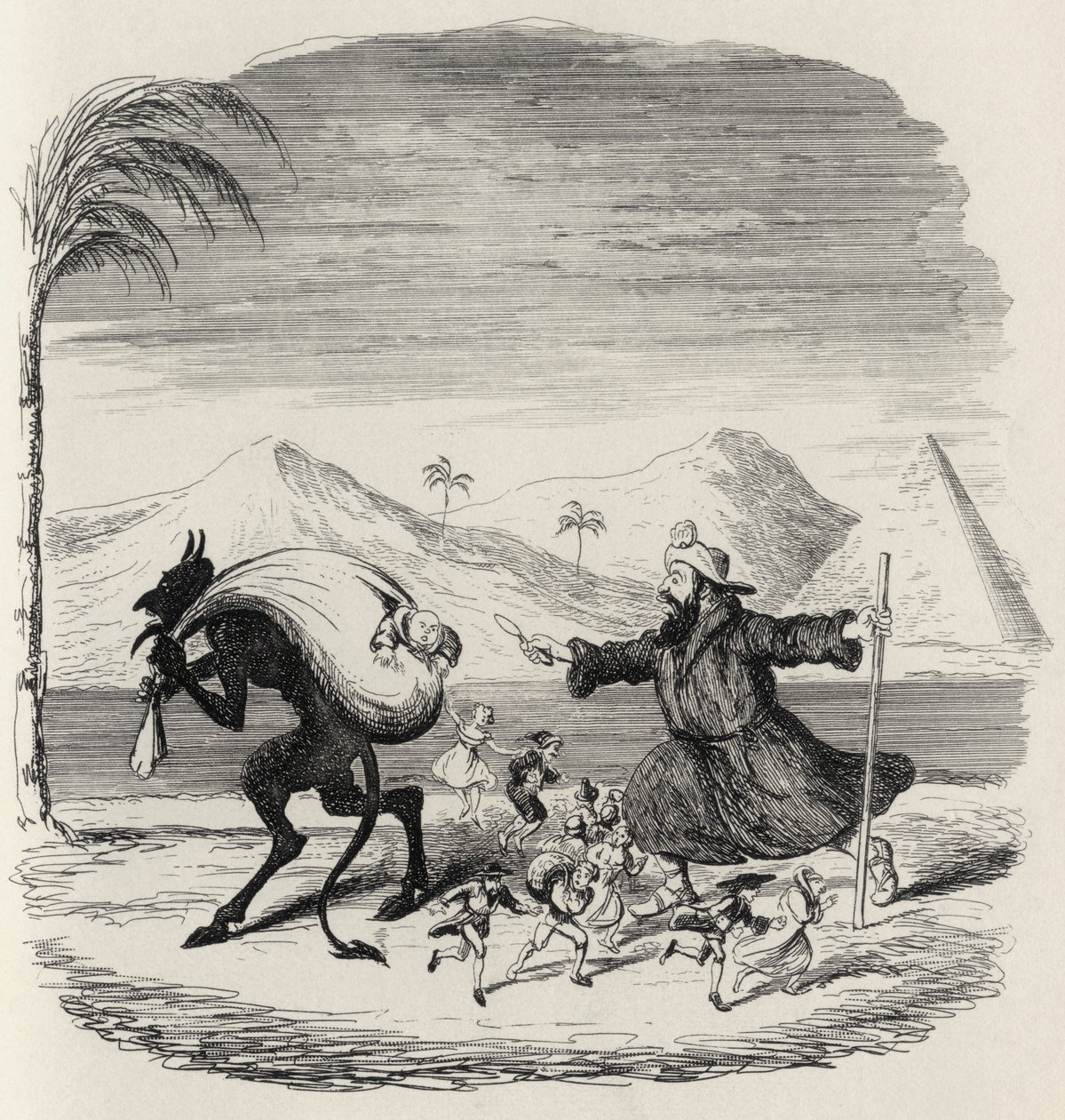 Legenden om St Medard, ur "The Ingoldsby Legends" av Thomas Ingoldsby, utgiven av Richard Bentley und Son, 1887. av George Cruikshank