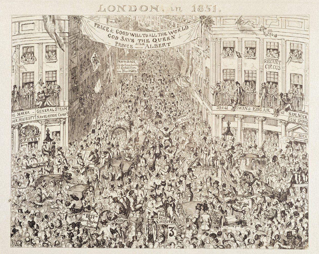 Mayhews store udstilling fra 1851: London i 1851, 1851 sverige av George Cruikshank