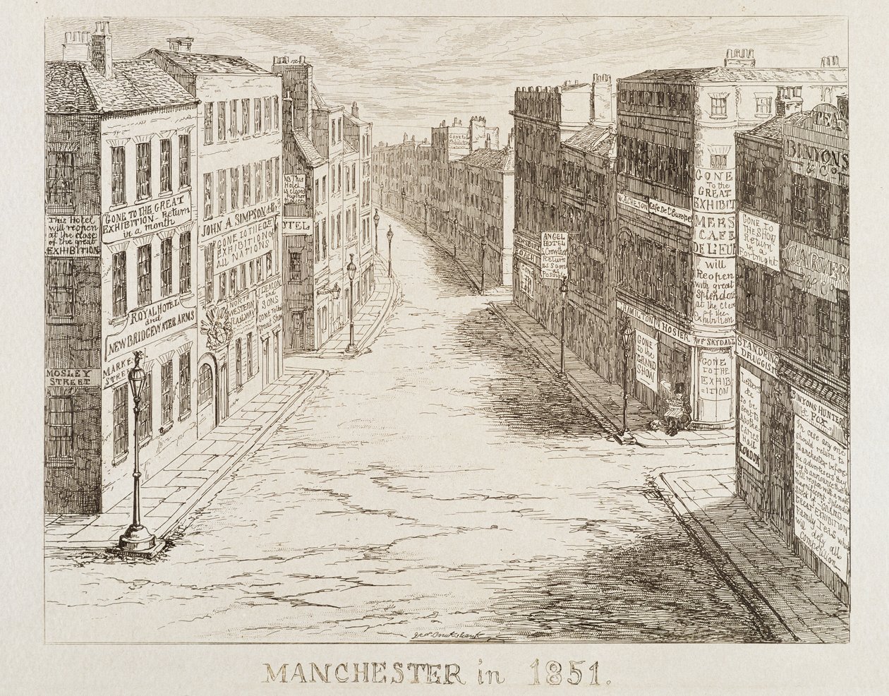 Mayhews store udstilling fra 1851: Manchester i 1851 swed av George Cruikshank