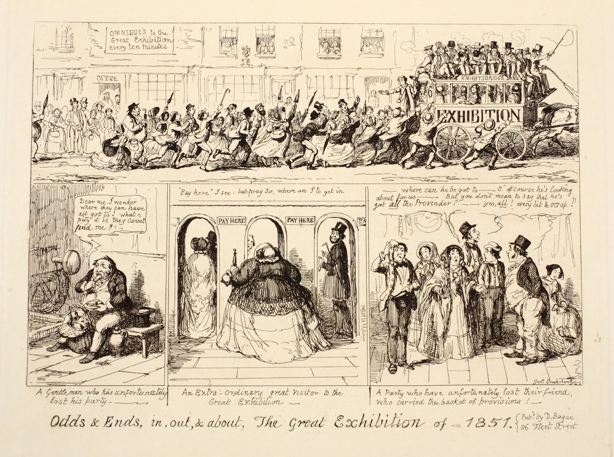 Odds & Ends, In, Out och About, The Great Exhibition of 1851, pub. 1851 av George Cruikshank