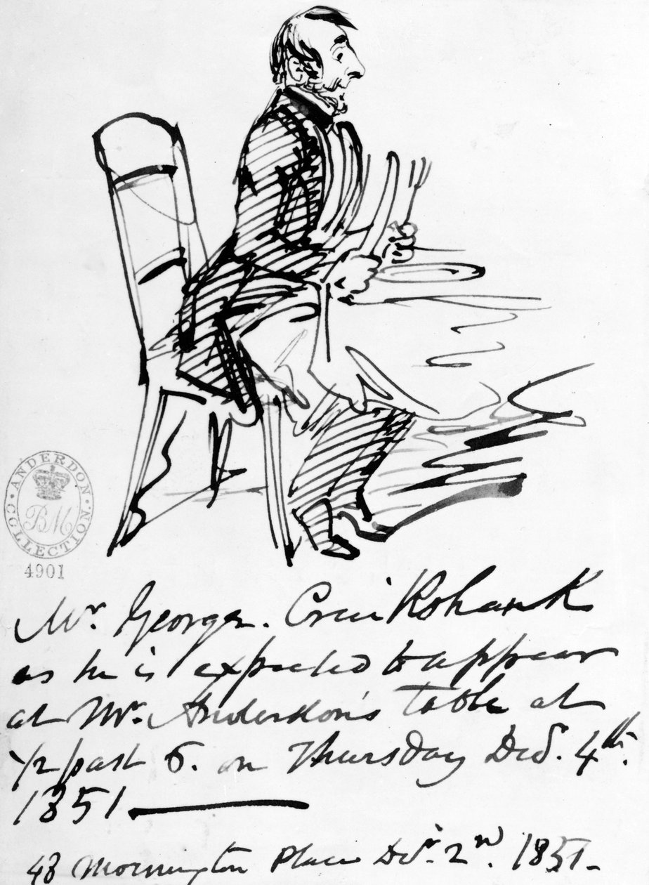 Redo för middag, (ritning) av George Cruikshank