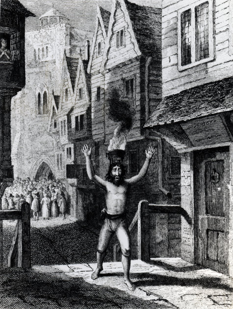Solomon Eagle, graverad av Davenport, publicerad av Thomas Tegg and Son, 1835 av George Cruikshank