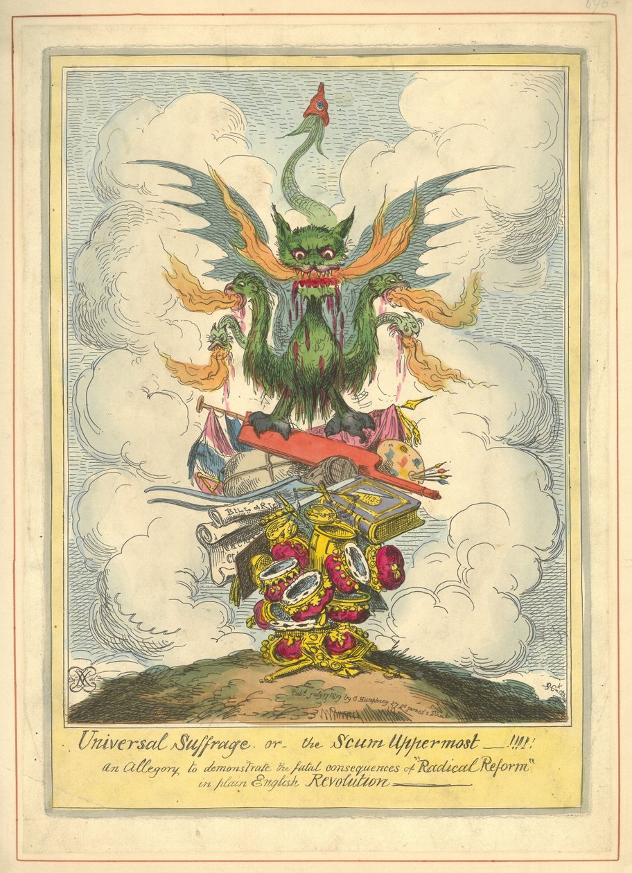 Allmän rösträtt av George Cruikshank