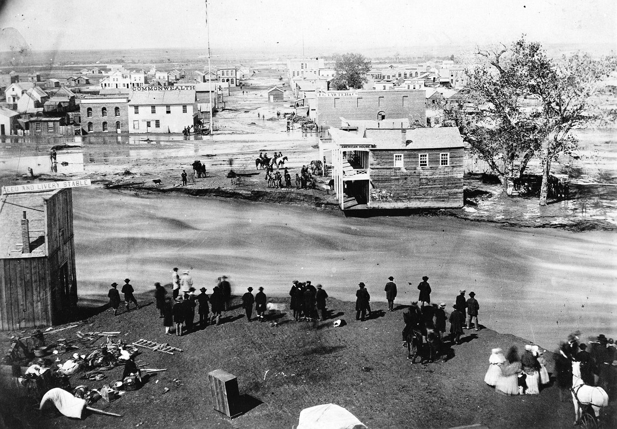 Den stora översvämningen, Denver, Colorado, 19 maj 1864 av George D. Wakely