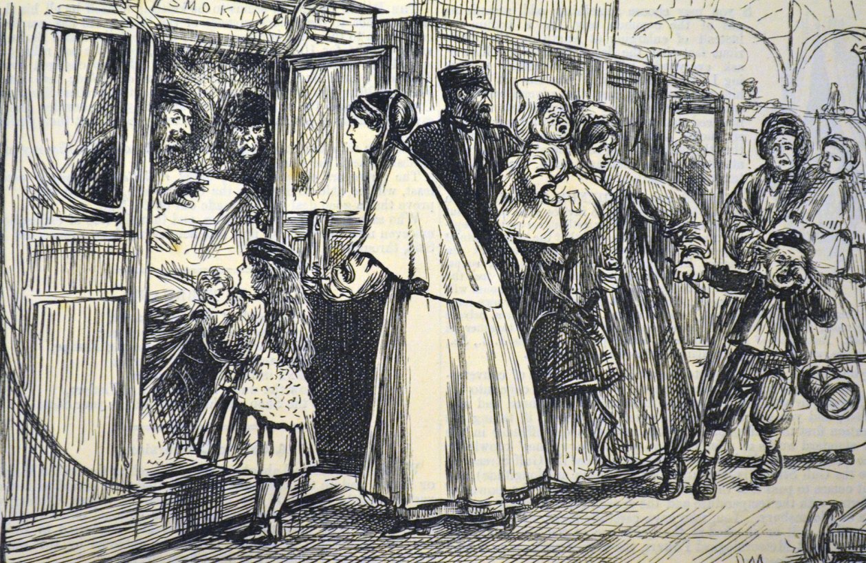 Invasion av en rökande vagn, 1869 av George du Maurier