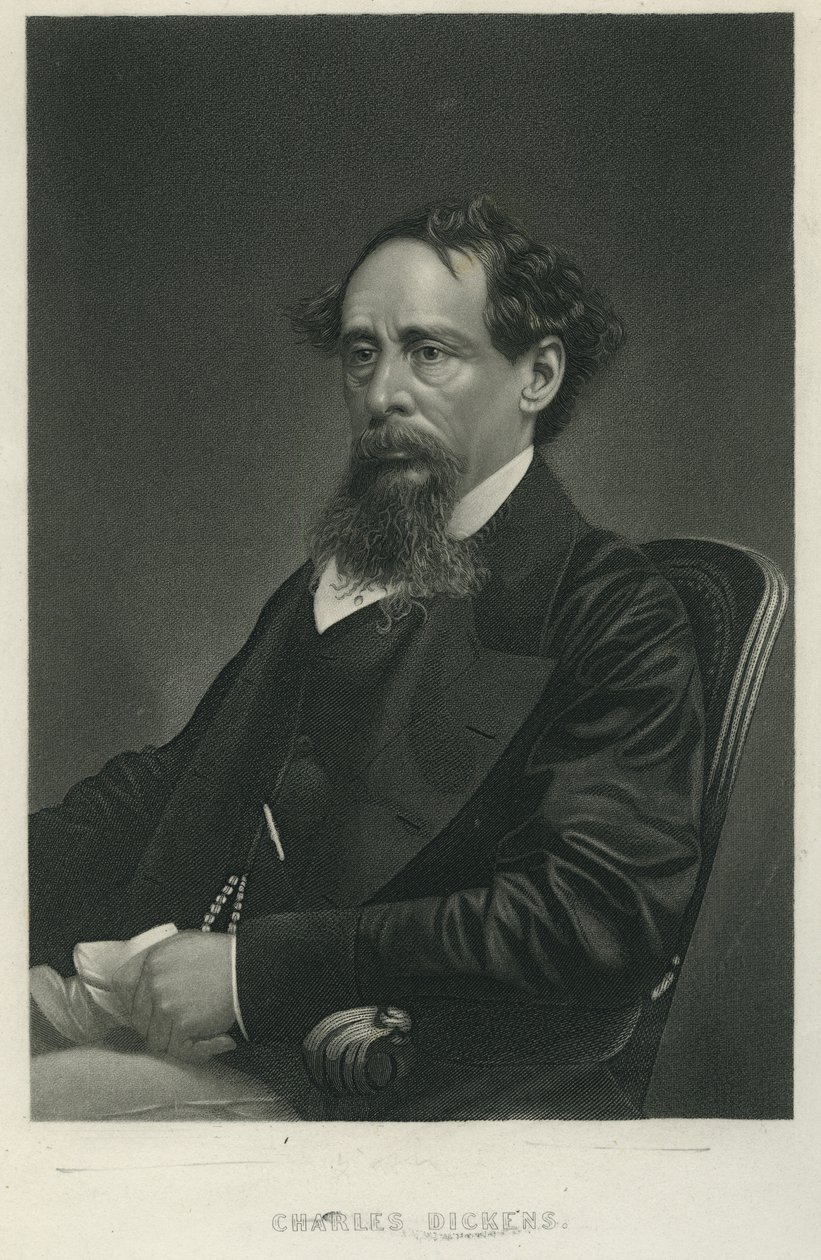 Charles Dickens, ca 1865 (mezzotint) av George Edward Perine