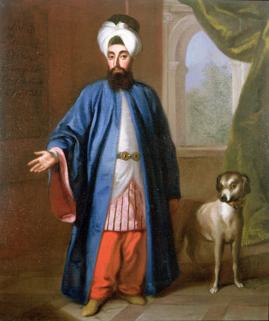 Porträtt av Sahid Mehemet Effendi sändebud till Svenska hovet, 1733 av George Engelhardt Schroeder