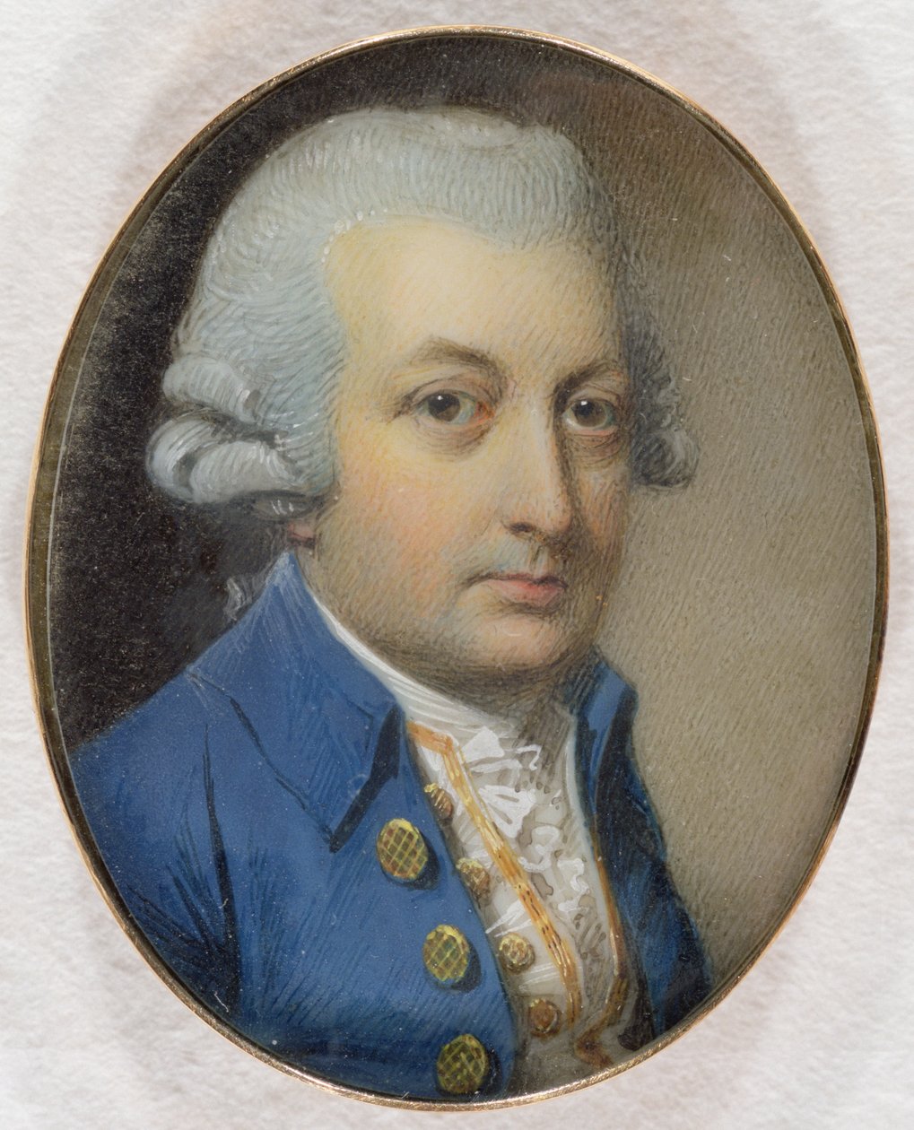 Porträtt av en gentleman, 1787 (wc och gouache på elfenben) av George Engleheart