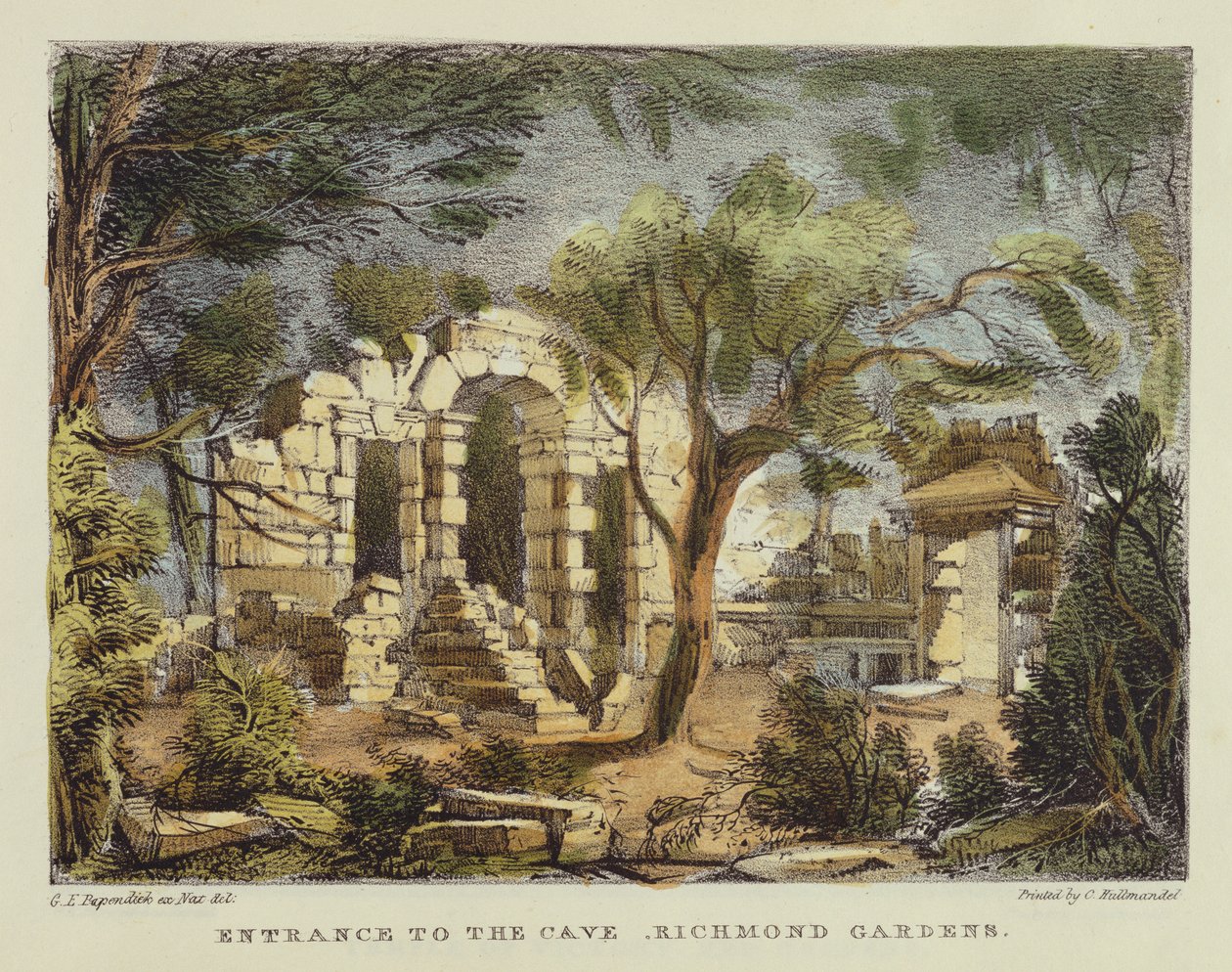 Entrance to the Cave, Richmond Gardens, skylt 18 från 