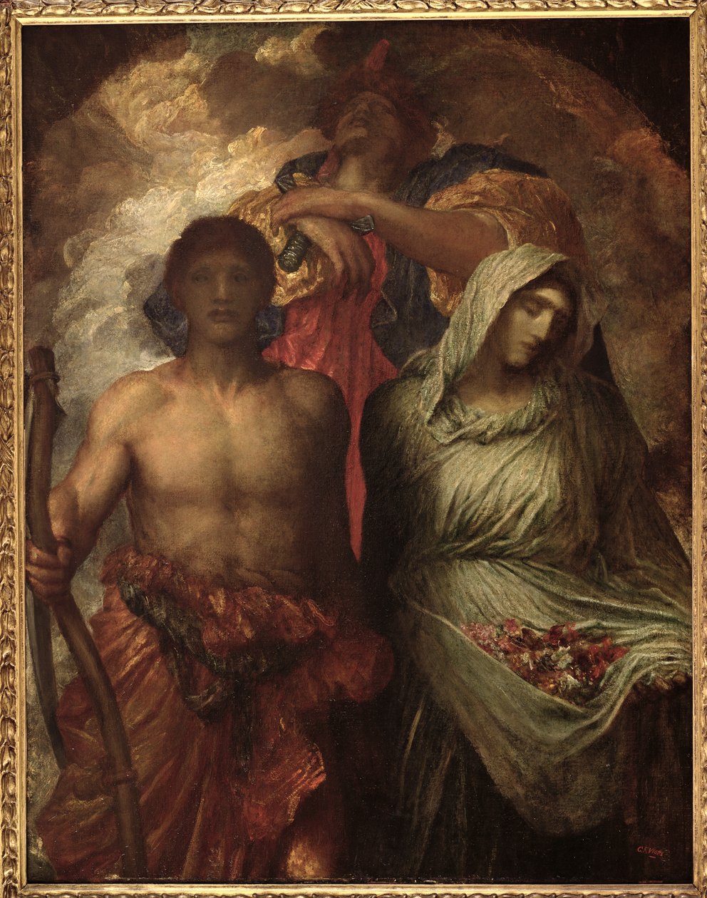 Tid, död och dom, ca 1895 av George Frederick Watts