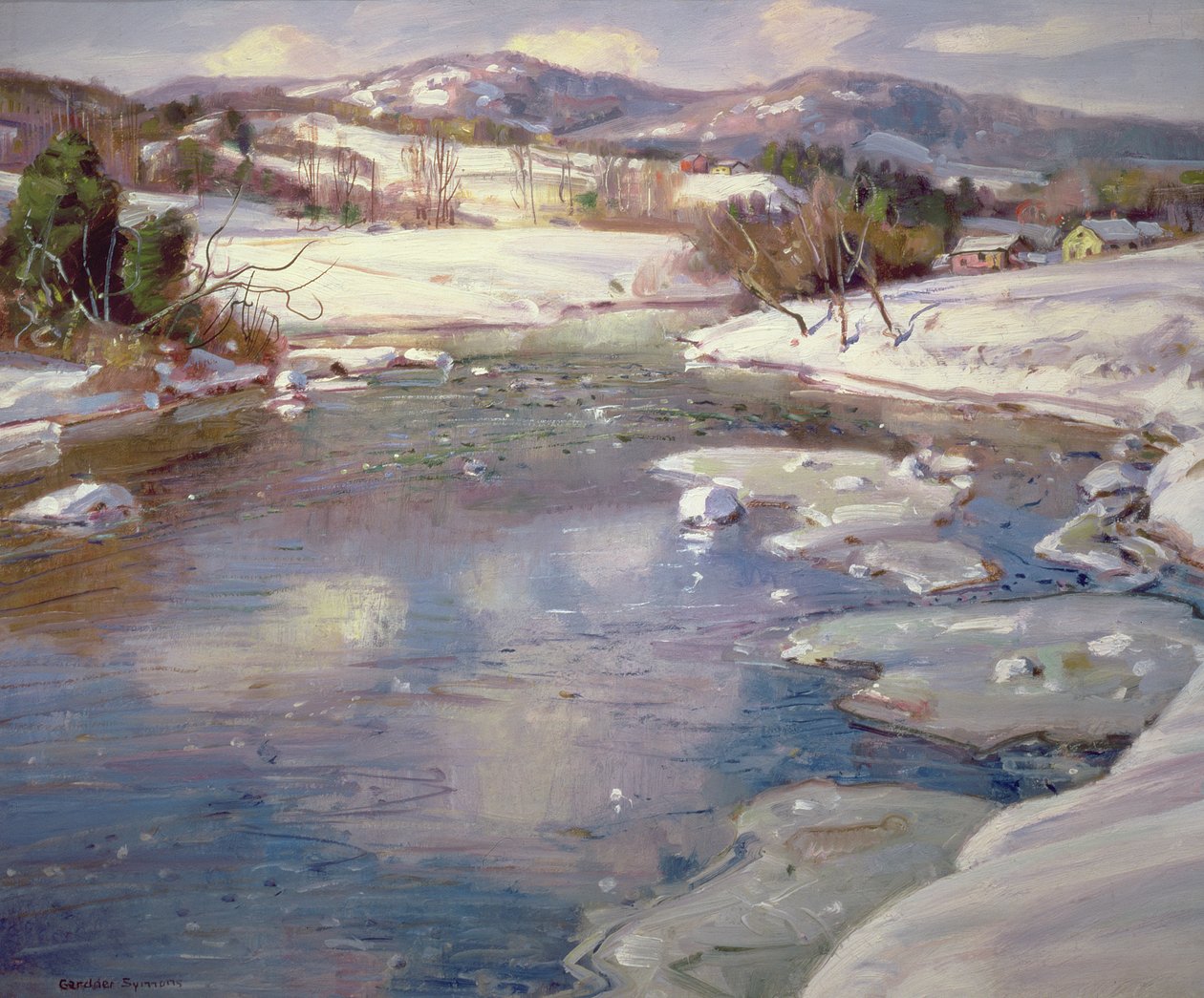 Valley Stream på vintern av George Gardner Symons