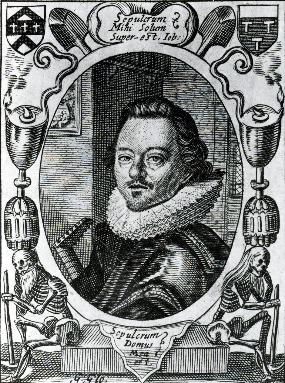 William Austin på titelsidan till hans "Meditationer", 1635 av George Glover