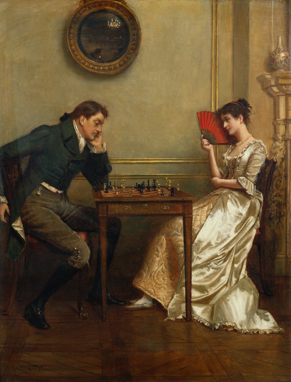 Ett parti schack av George Goodwin Kilburne