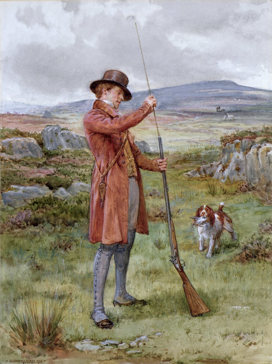 Laddar pistolen, 1903 av George Goodwin Kilburne