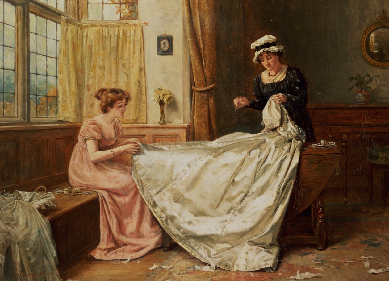 Bröllopsklänningen av George Goodwin Kilburne