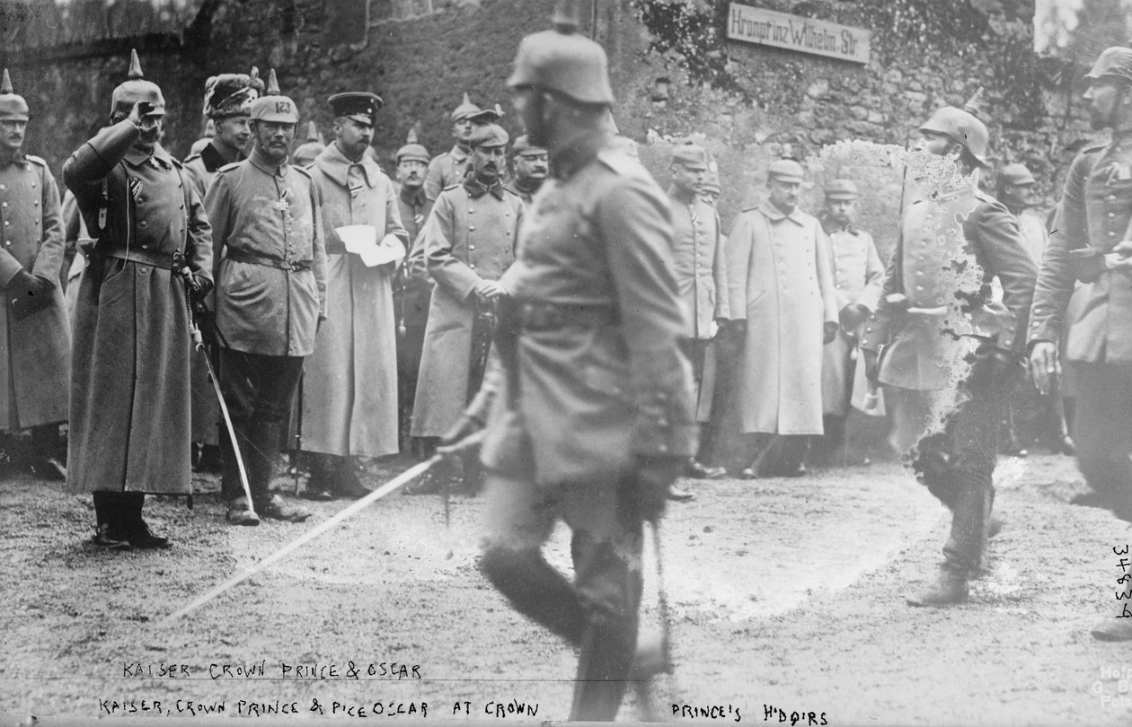 Kaiser Wilhelm i kronprinsens högkvarter, 1914-5 av George Grantham Bain
