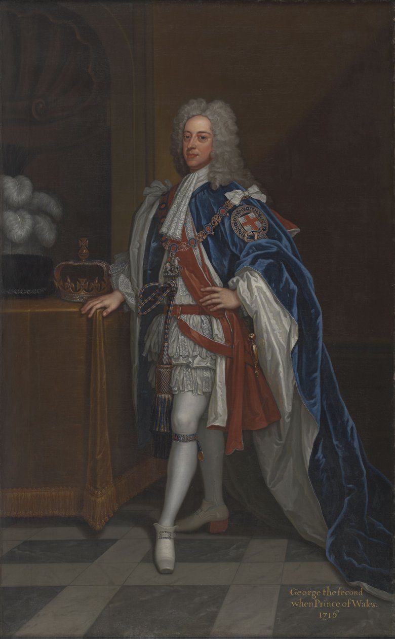 Portrait of King George II when Prince of Wales (1683-1760) av George Hamilton Constantine