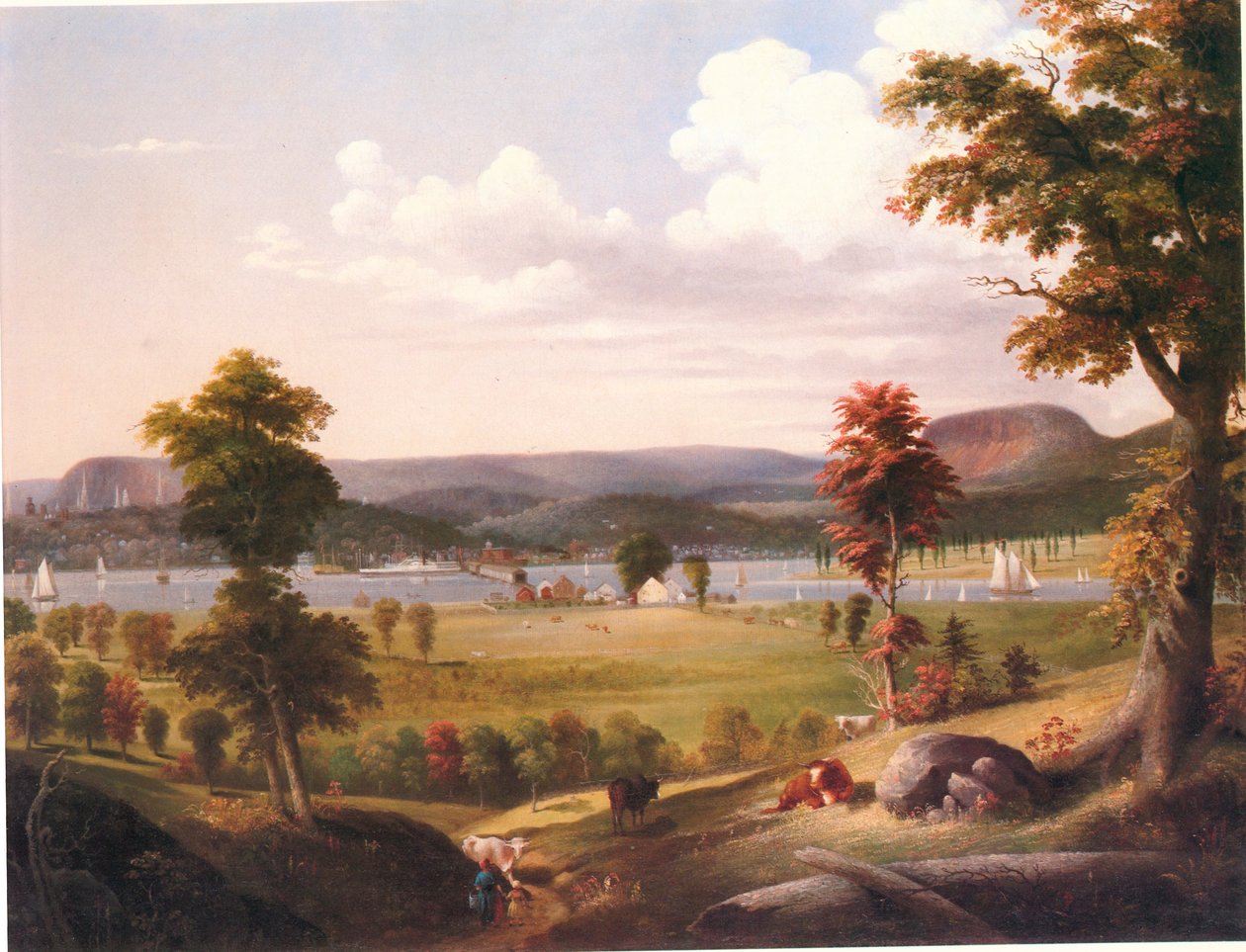 Summer in New Haven, View from East Haven av George Henry Durrie