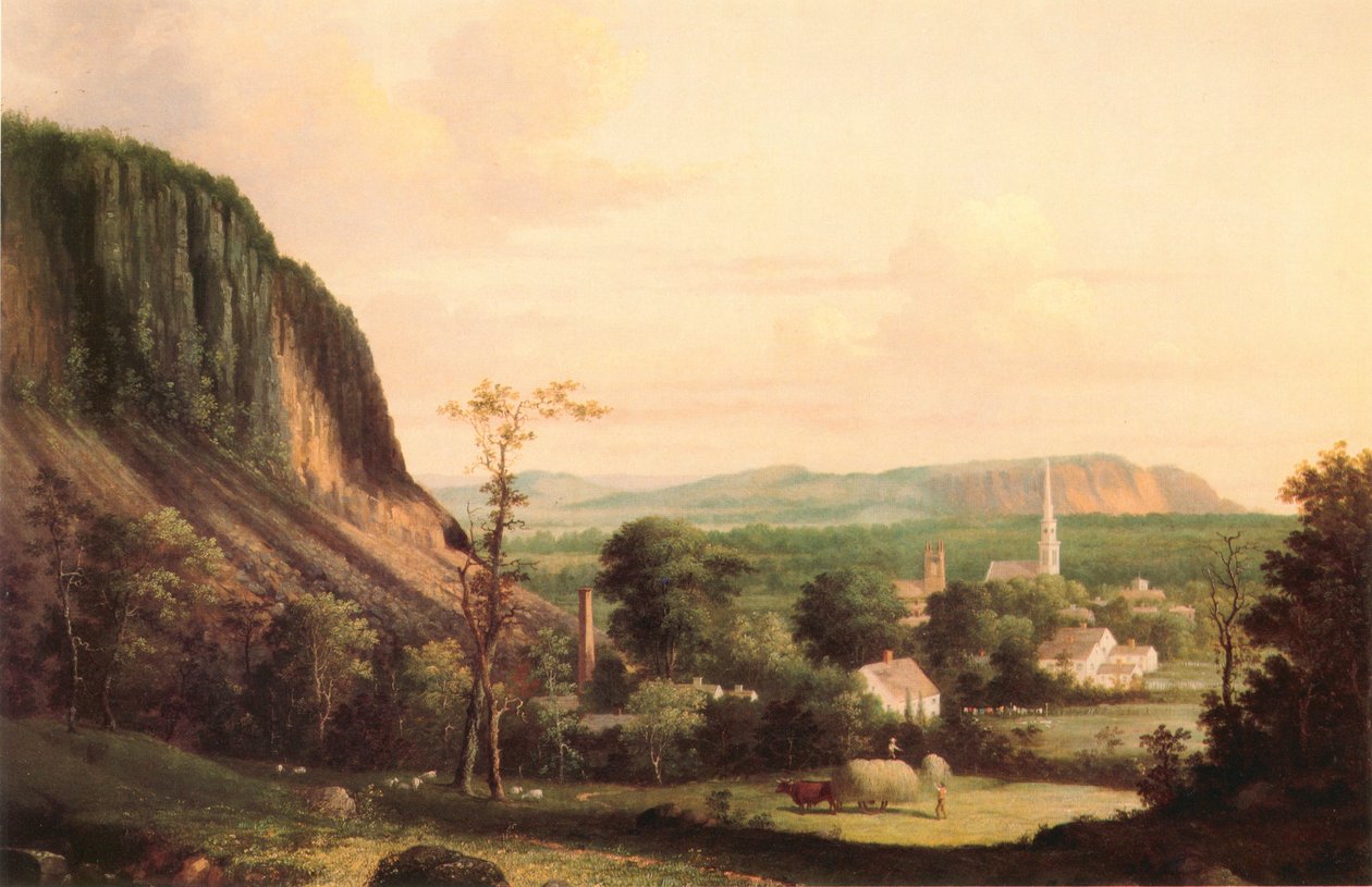 View of Westville av George Henry Durrie