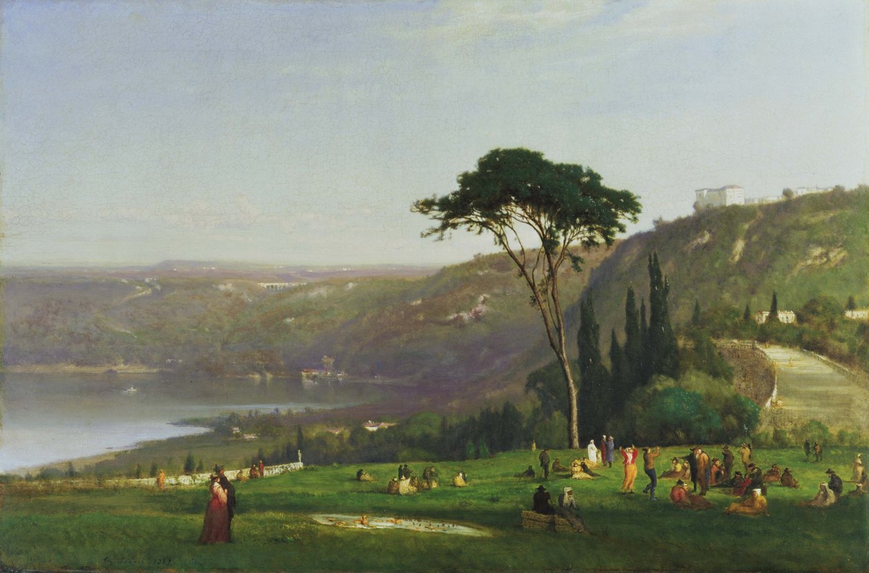Sjön Albano av George Inness