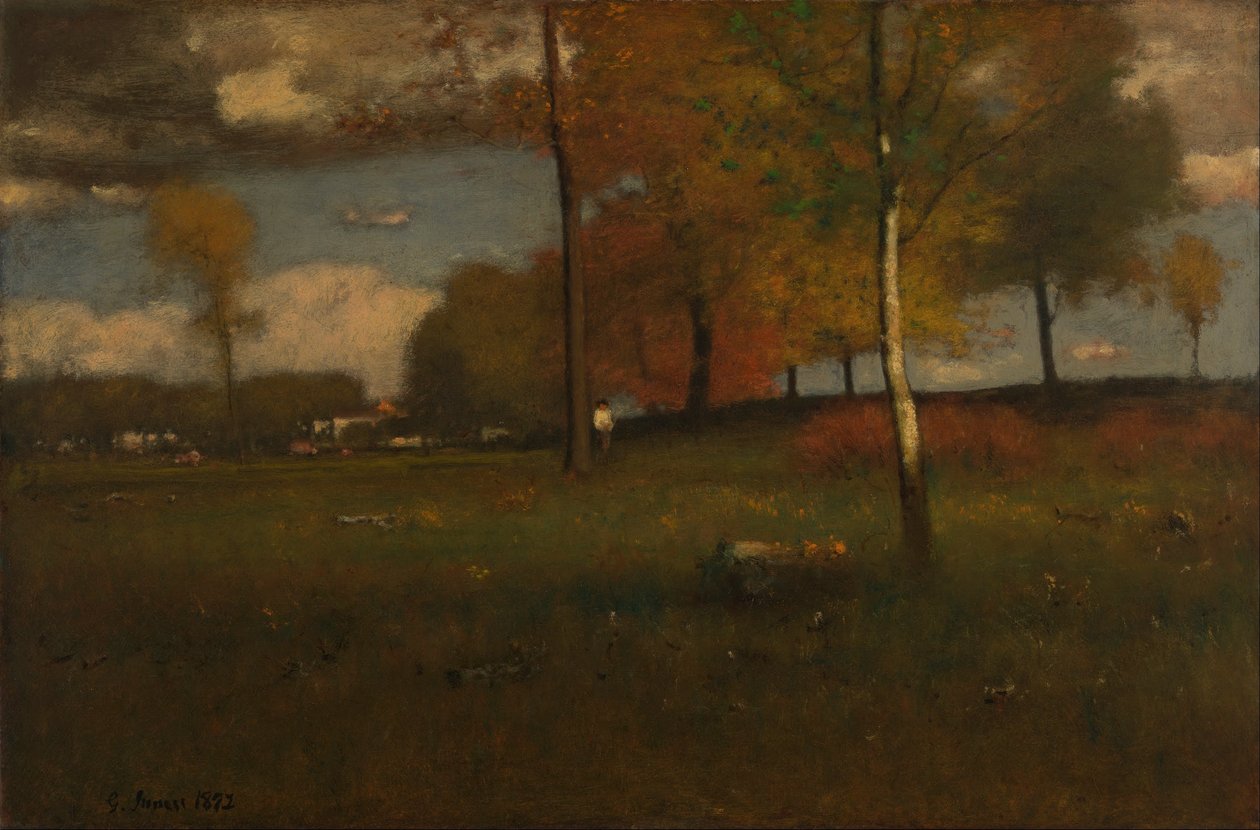 Nära byn, oktober av George Inness