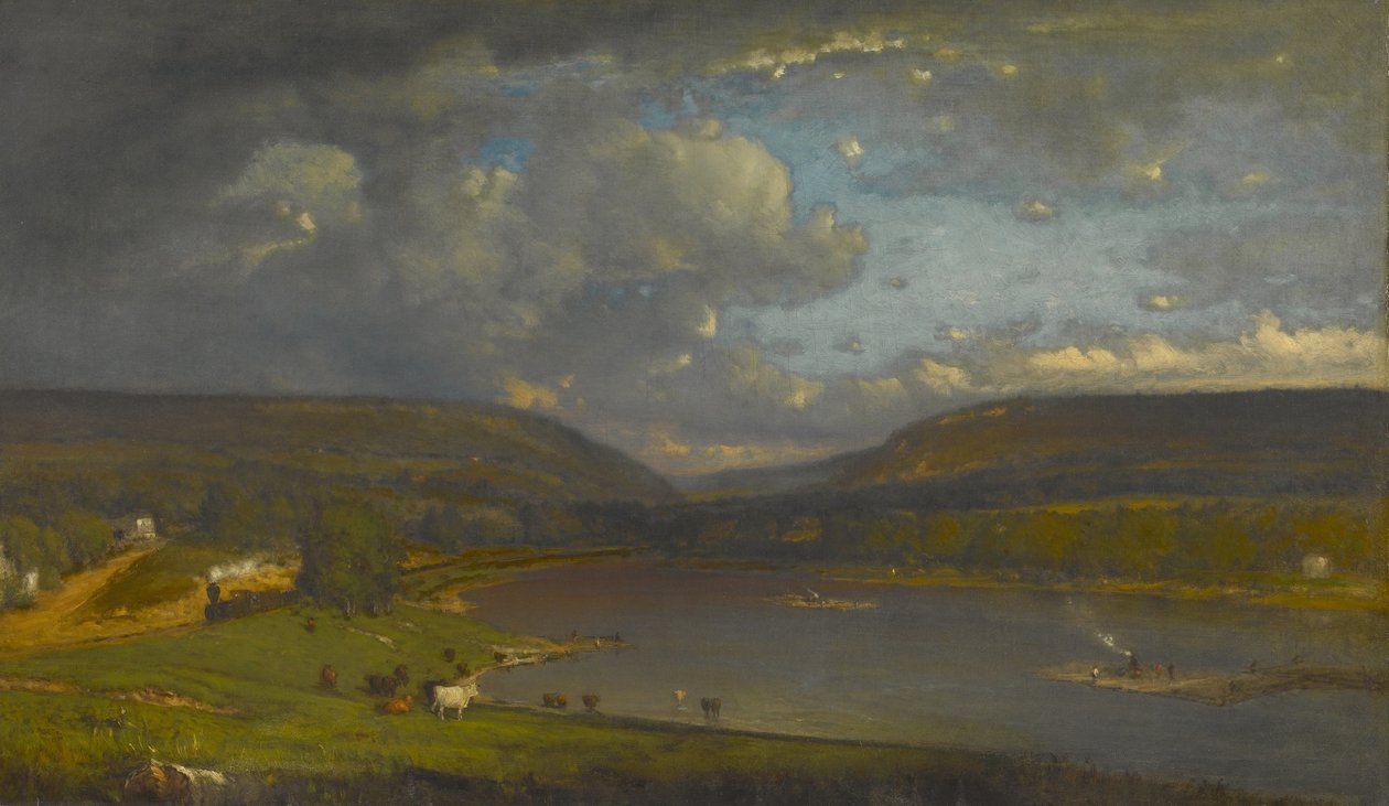 Vid Delaware River av George Inness