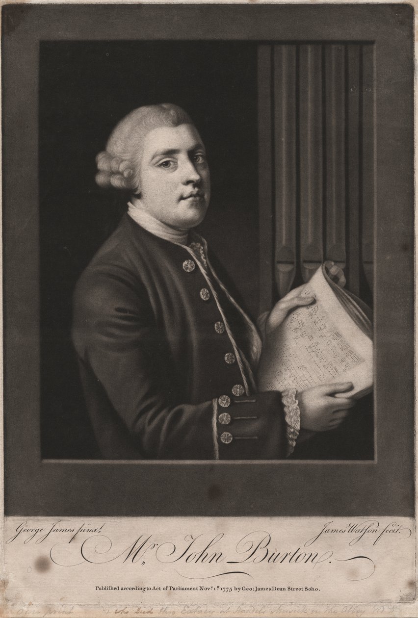 Mr John Burton, graverad av James Watson (ca 1740-90), 1775 (mezzotint) av George James