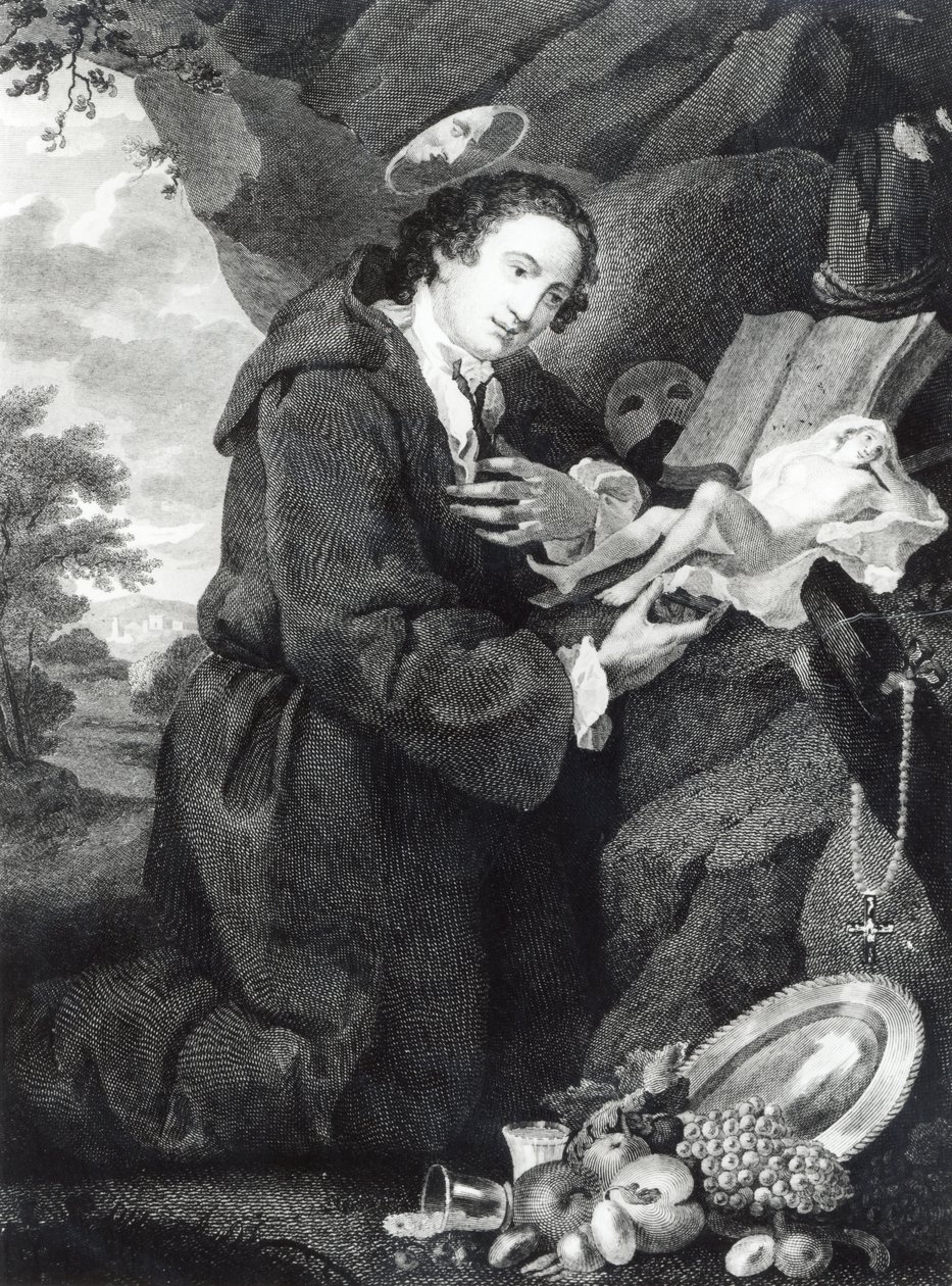 Sir Francis Dashwood (1708-81) dyrkar Venus av George Knapton