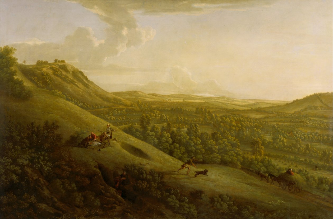 Box Hill, Surrey, med Dorking i fjärran av George Lambert