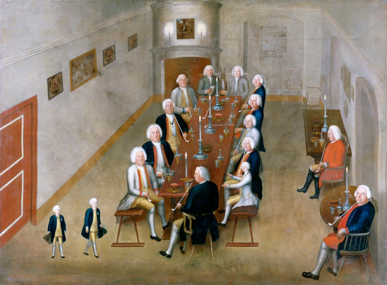 Rökrådet av Fredrik Vilhelm I av Preussen, c.17378 av George Lisiewski