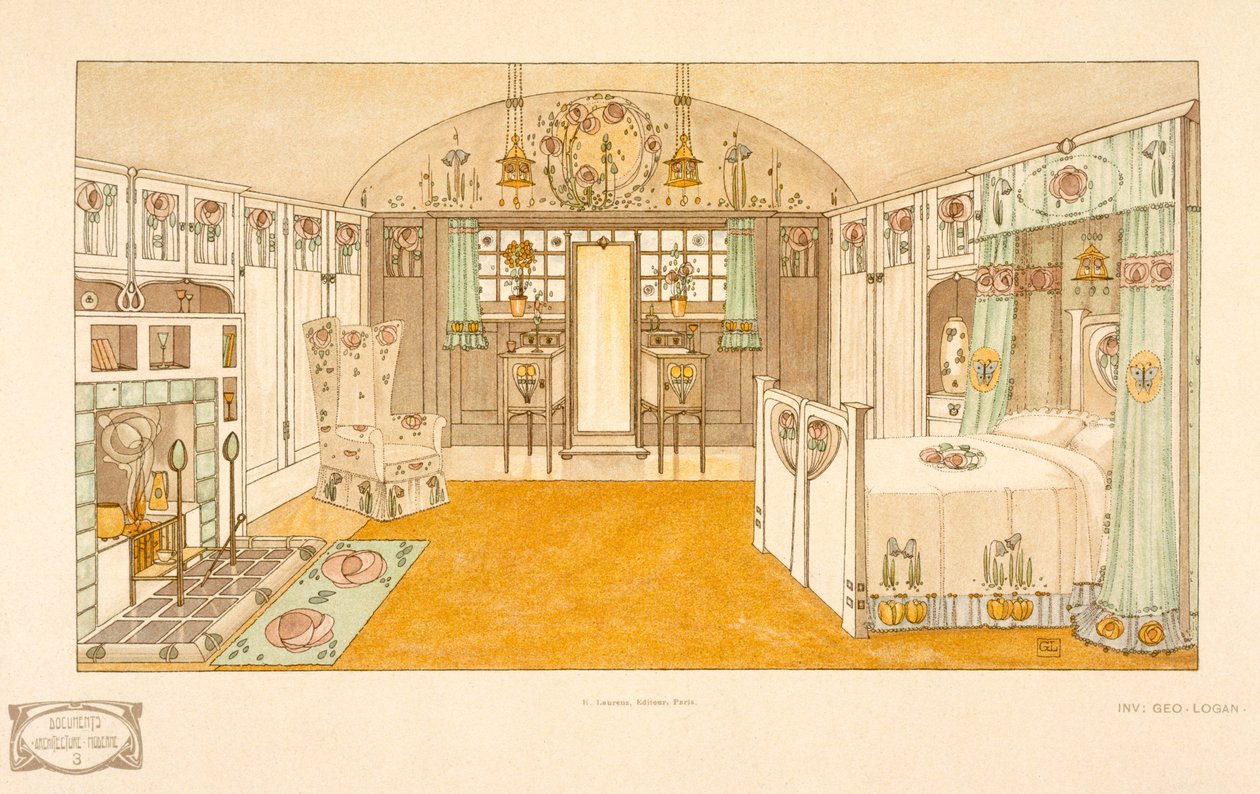 Sovrum, Logan George (1866-1939), Documents Moderne mönsterbok, 1904 av George Logan