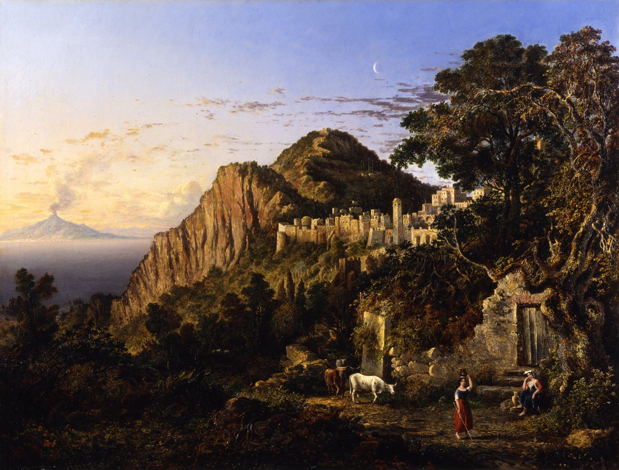 Vesuvius och Neapelbukten från ön Capri, 1850 av George Loring Brown