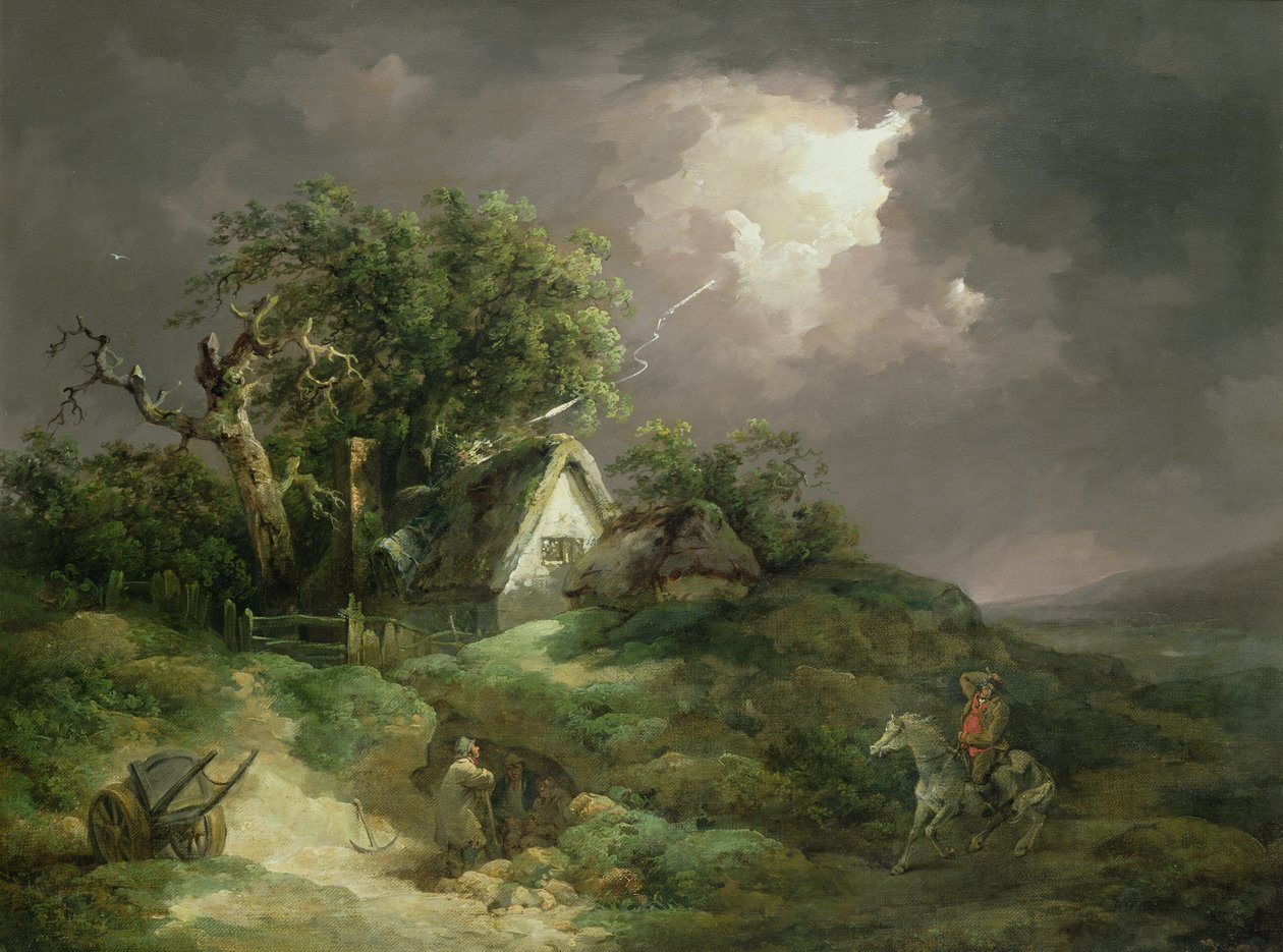 Den kommande stormen, Isle of Wight, 1789 av George Morland